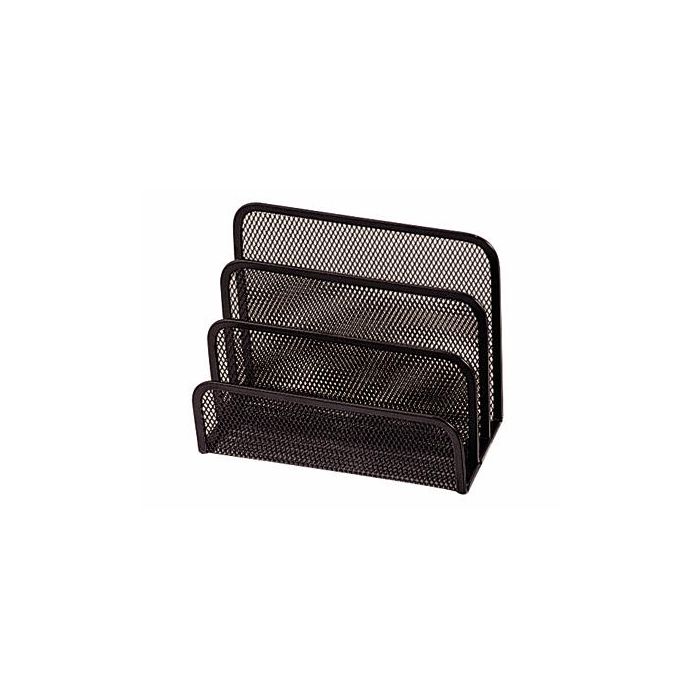 Soporte Para Cartas Q-Connect Metalico Rejilla Negro 170x135X83 mm