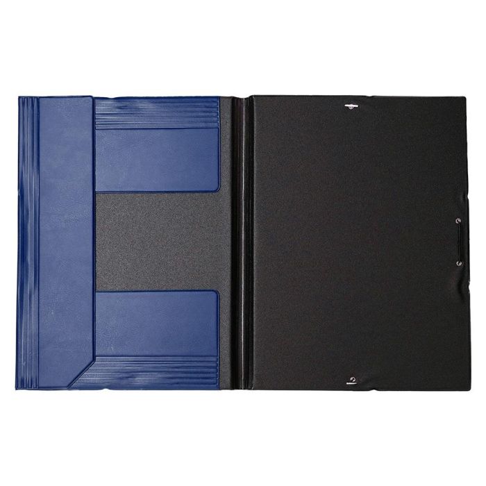 Carpeta Liderpapel Gomas Folio Solapas Plastico Azul 2