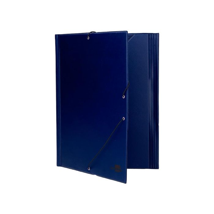 Carpeta Liderpapel Gomas Folio Solapas Plastico Azul 3