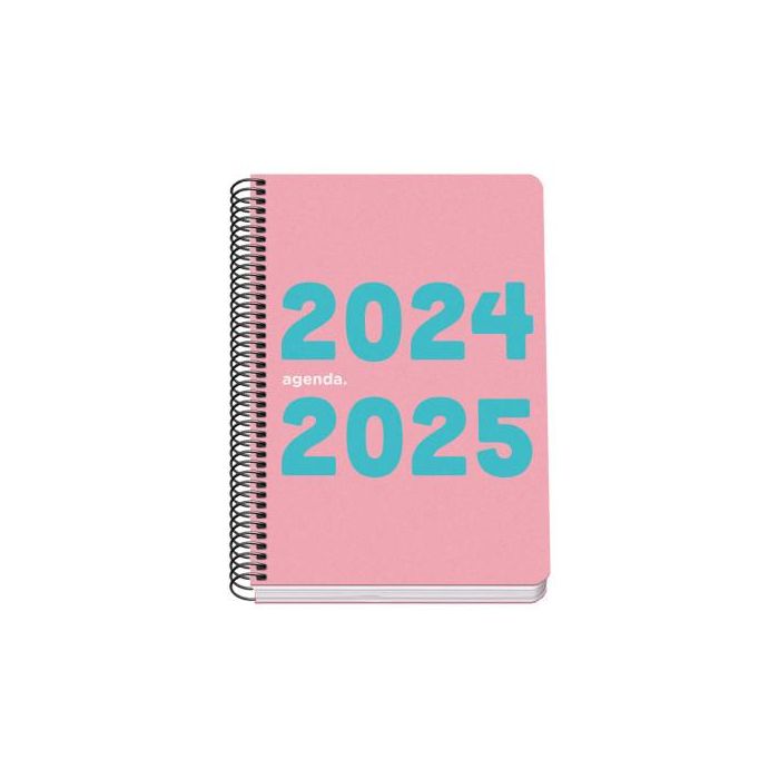 Agenda Escolar 2024-2025 Tamaño A5 Tapa Polipropileno Día Página Memory Basic Rosa Dohe 51756