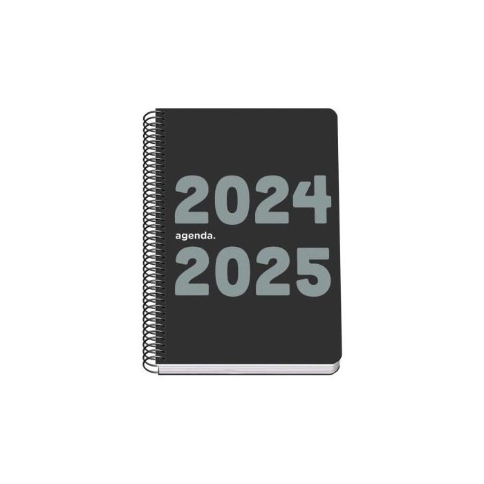 Agenda Escolar 2024-2025 Tamaño A5 Tapa Polipropileno Día Página Memory Basic Negro Dohe 51758