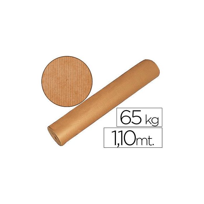 Papel Kraft Marron Bobina 1,10 Mt De Altura 60-65 kg Longitud 812 Mt