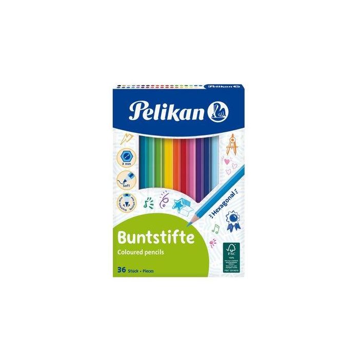 Lapices De Colores Pelikan Estuche De 36