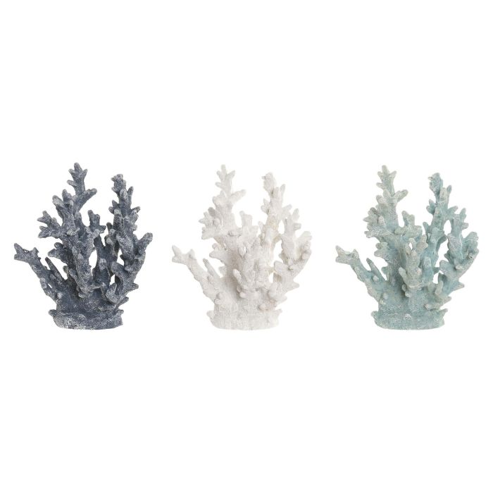 DKD Home Decor Decoracion Mediterraneo Azul Blanco Resina Coral Pack 3 Unidades 18 x 21.5 x 21.5 cm DKD Home Decor Decoracion Mediterraneo Azul Blanco Resina Coral Pack 3 Unidades 18 x 21.5 x 21.5 cm