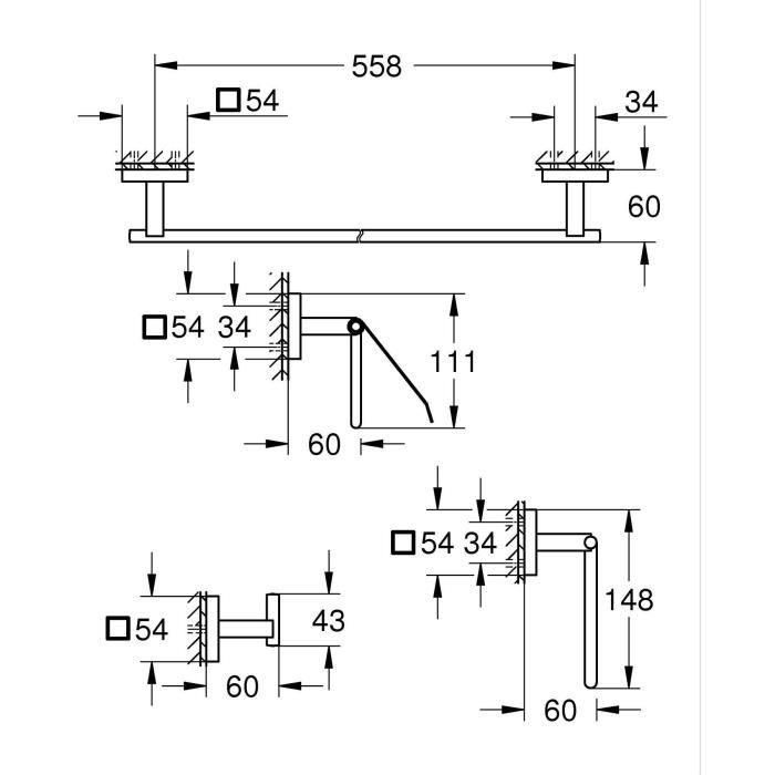 Grohe 41115000 Juego Completo de Accesorios 4 en 1 para Ducha, Cromo Brillante, Construcción de Metal Resistente 1 Grohe 41115000 Juego Completo de Accesorios 4 en 1 para Ducha, Cromo Brillante, Construcción de Metal Resistente 1