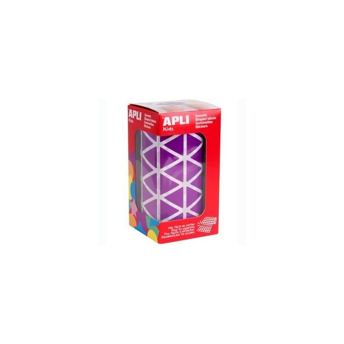 Apli Gomets Triangulares 20 mm Rollo Lila -Rollo 2832 Unidades- Apli Gomets Triangulares 20 mm Rollo Lila -Rollo 2832 Unidades-