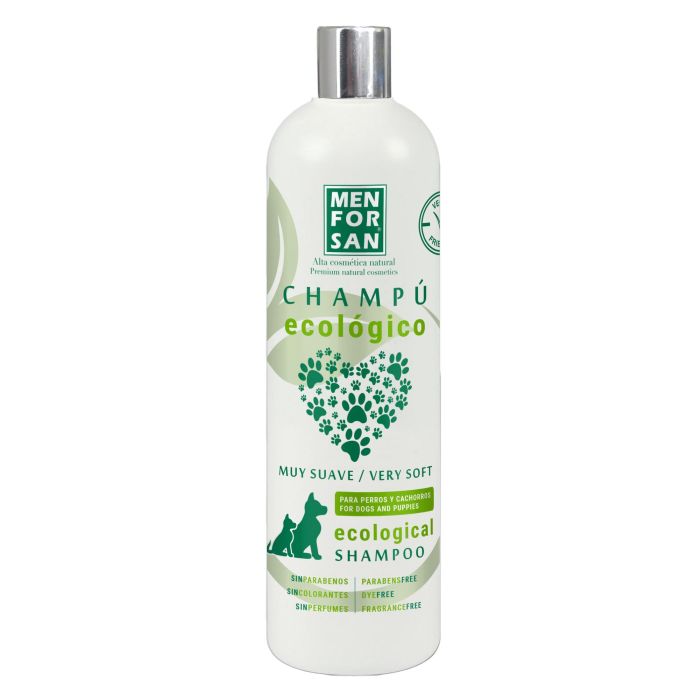 Men For San Champú Ecológico Concentrado para Perros Piel Sensible PH Neutro Sin Parabenos Siliconas Perfumes 1L