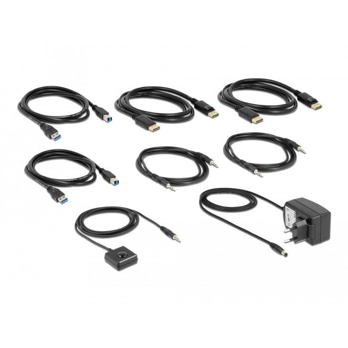DELOCK DisplayPort 1.4 KVM Switch 8K 60 Hz mit USB 5 Gbps und Audio 1 DELOCK DisplayPort 1.4 KVM Switch 8K 60 Hz mit USB 5 Gbps und Audio 1