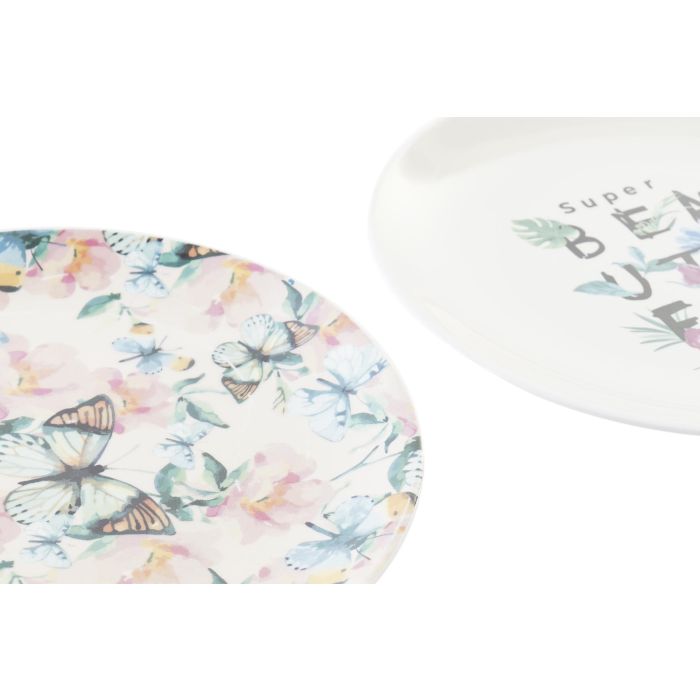 DKD Home Decor Plato Shabby Porcelana New Bone Rosa Beige Verde 20.5 cm (12 Unidades) Mariposa Apto Microondas Lavavajillas 2 DKD Home Decor Plato Shabby Porcelana New Bone Rosa Beige Verde 20.5 cm (12 Unidades) Mariposa Apto Microondas Lavavajillas 2