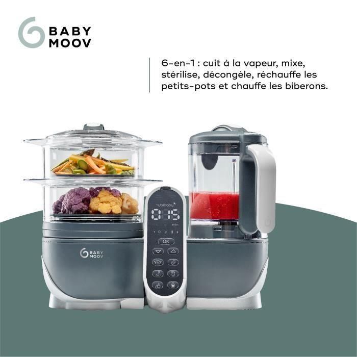 BABYMOOV Nutribaby Robot de comida para bebés (+) Gris industrial 2