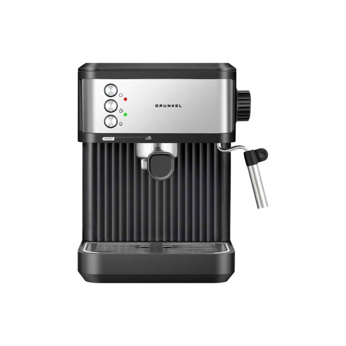 Grunkel CAFPRESSO-20AROMA Cafetera Espresso 20 Bares 850W con Vaporizador de Leche para Cappuccino y Lattes 1.8L Acero Inox Negro Grunkel CAFPRESSO-20AROMA Cafetera Espresso 20 Bares 850W con Vaporizador de Leche para Cappuccino y Lattes 1.8L Acero Inox Negro