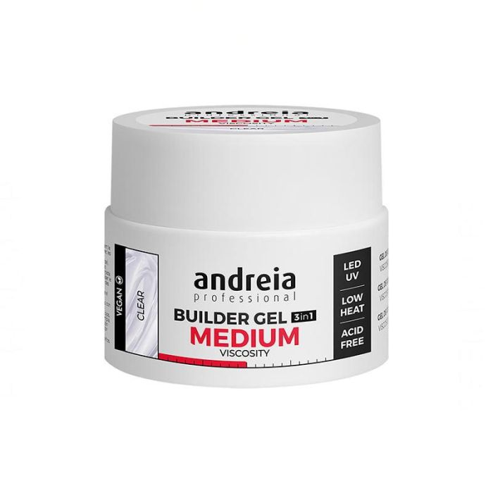 Andreia Gel de Construcción 3 en 1, Medium Viscosity Clear, 44 g