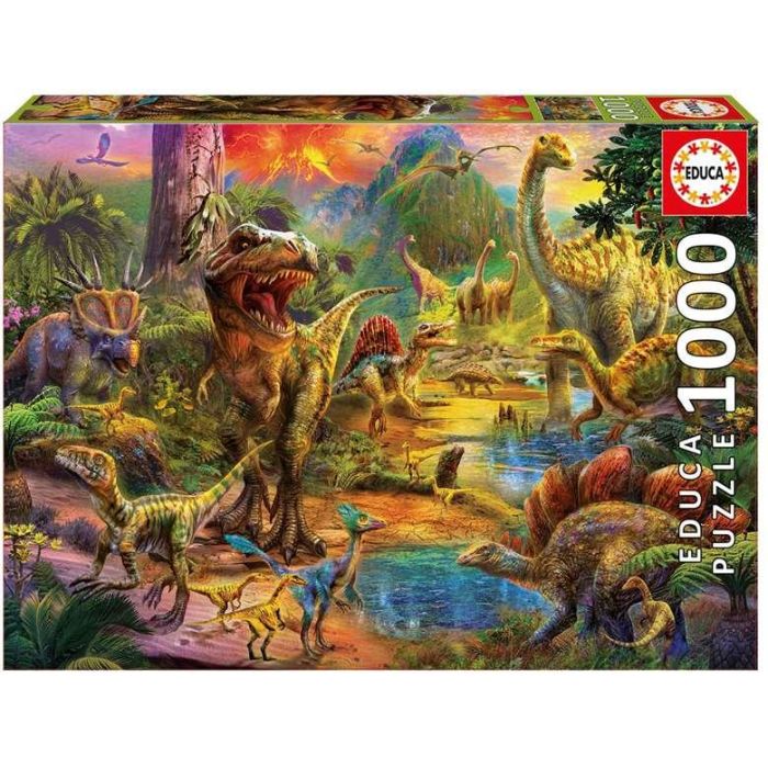 EDUCA Puzzle 1000 pieces - Terre De Dinosaures