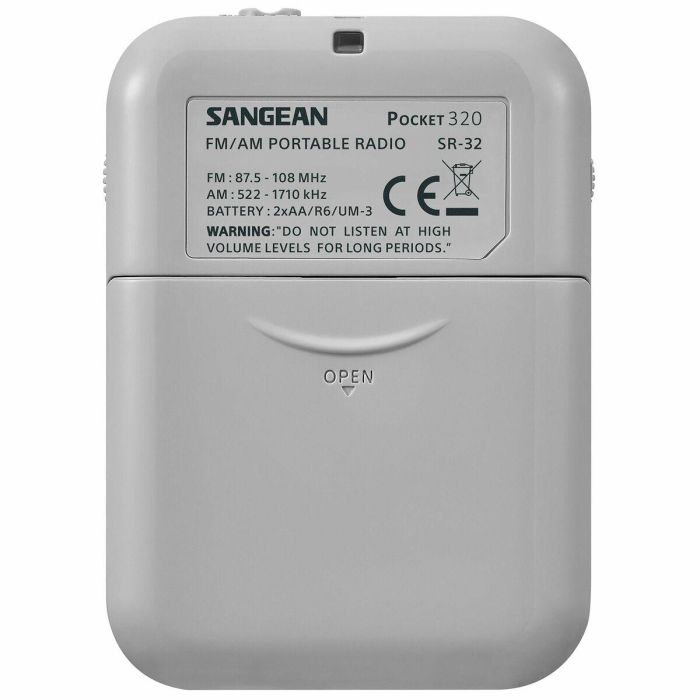 Radio Portátil Sangean SR-32 Blanco AM/FM 20 Radio Portátil Sangean SR-32 Blanco AM/FM 20