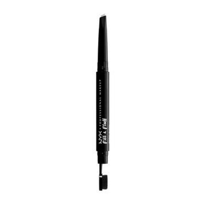 NYX Professional Make Up FILL & FLUFF Lápiz de Cejas Pomada Cremosa, Doble Punta con Cepillo, Ideal para Rellenar y Definir #Clear
