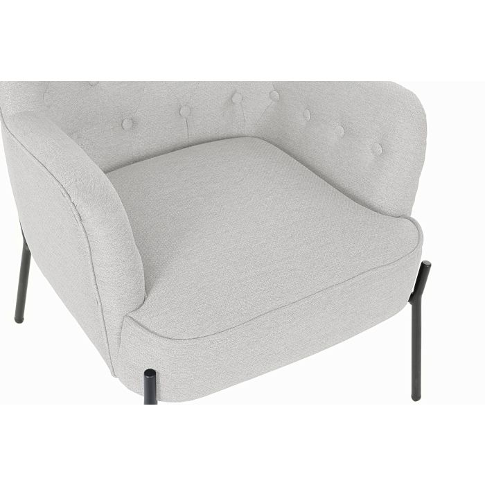 DKD Home Decor Sillón Beige y Negro 73 x 79.5 x 65 cm Poliester Metal 1