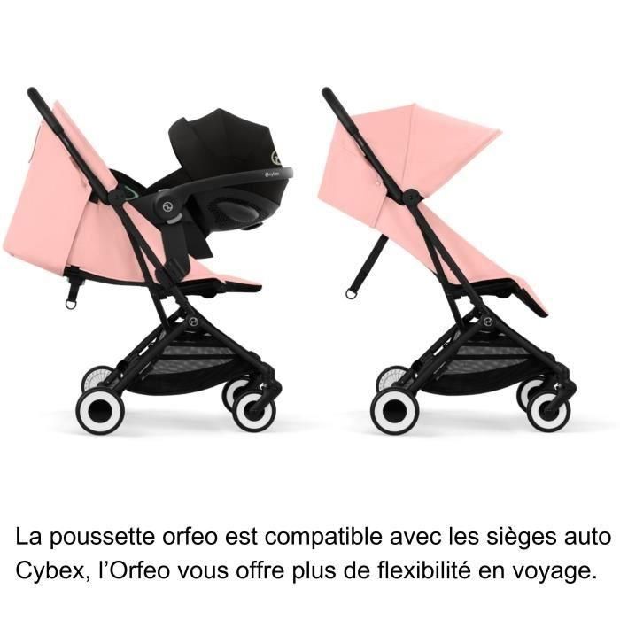 CYBEX - Cochecito ultracompacto y cómodo - ORFEO - 4 ruedas - Rosa Caramelo 5