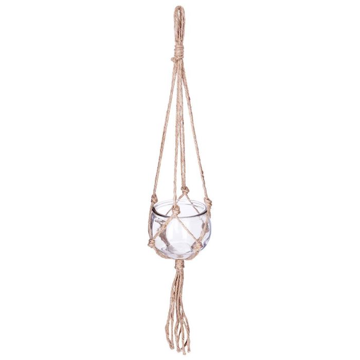 Atmosphera Bola de cristal y colgante de yute decorativo, yute/cristal, Ø10.5cm x 56cm 0 Atmosphera Bola de cristal y colgante de yute decorativo, yute/cristal, Ø10.5cm x 56cm 0