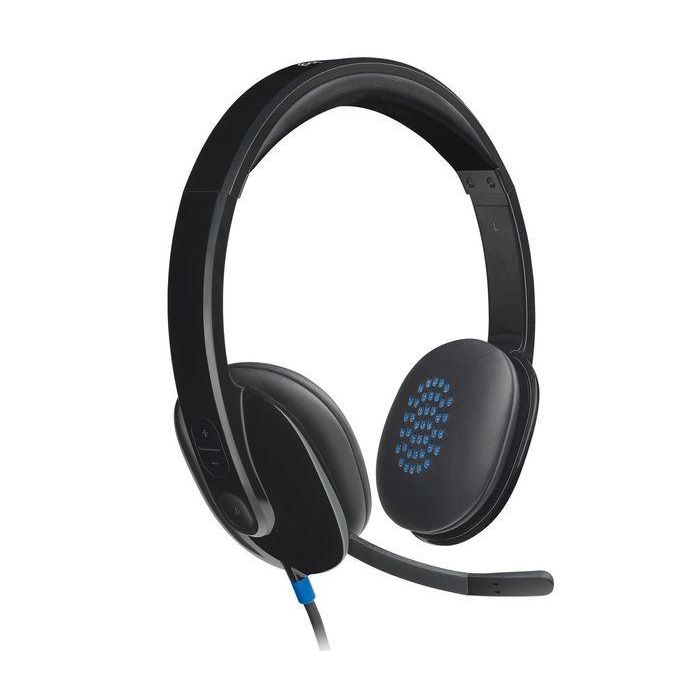 Logitech H540 Auriculares USB con Micrófono, Sonido Estéreo Digital, Cancelación de Ruido, Controles en Línea, Comodidad Ultra, Plug-and-Play 4