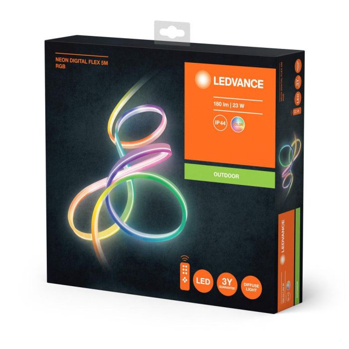 LEDVANCE LVE-4058075504769 Tira LED RGBK 23W IP44 Regulable para Exterior con Luz Homogénea y Mando a Distancia 1 LEDVANCE LVE-4058075504769 Tira LED RGBK 23W IP44 Regulable para Exterior con Luz Homogénea y Mando a Distancia 1