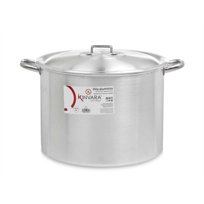 Olla de Aluminio Kinvara 38 cm 35 L - Apta Gas, Horno y Lavavajillas (2 Unidades) 1