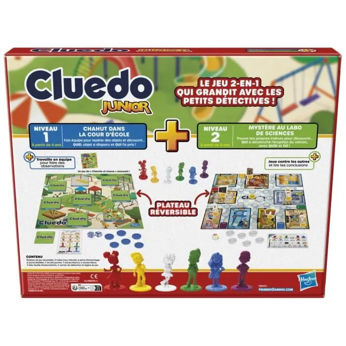 Hasbro Gaming HAS5010996110763 Cluedo Junior 2-in-1 Juego de Mesa Infantil y de Pensamiento 3
