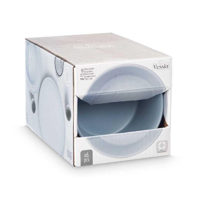 Plato Hondo 15 Cm Liso Azul Vessia (24 Unidades) 1 Plato Hondo 15 Cm Liso Azul Vessia (24 Unidades) 1