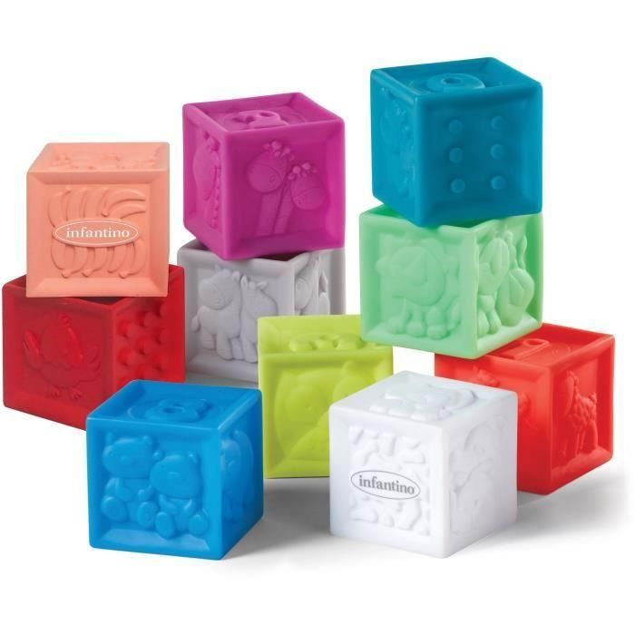 INFANTINO Bolsa de vinilo 10 cubos sensoriales INFANTINO Bolsa de vinilo 10 cubos sensoriales