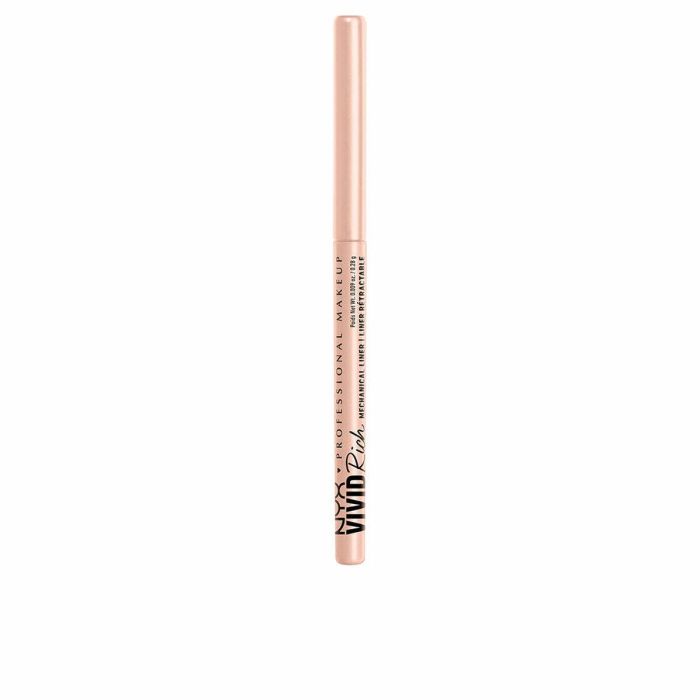 Nyx Professional Make Up VIVID RICH MECHANICAL Lápiz Delineador de Ojos Automático, Color Intenso #02 Beige, Cobertura Total y Larga Duración 0,28 g