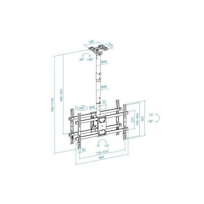 TooQ LPCE2286TSLI-B soporte para TV 2,18 m (86") 4 TooQ LPCE2286TSLI-B soporte para TV 2,18 m (86") 4