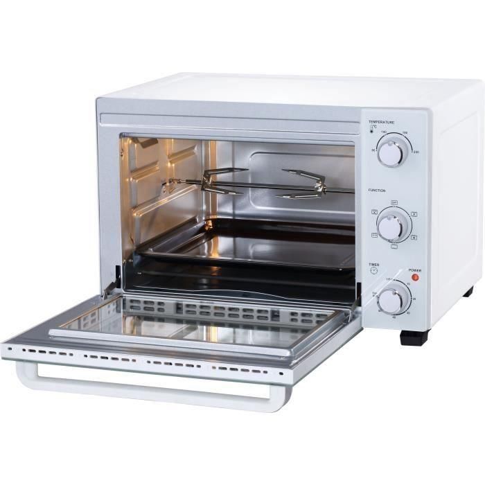 CONTINENTAL EDISON CEMF35W - Mini horno eléctrico 35L blanco - 1500W - Asador, Circulación natural 3