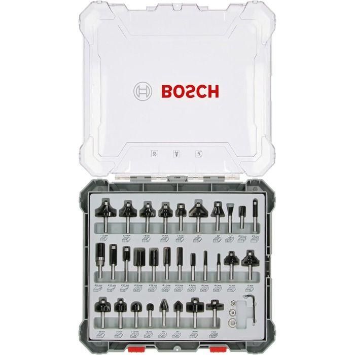Bosch Professional 2607017474 Juego de 30 Fresas Mixtas con Vástago de 6 mm