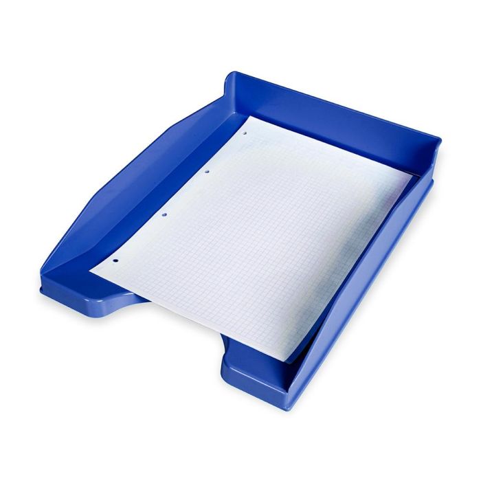 Bandeja Sobremesa Plastico Q-Connect Azul Opaco 240x70x340 mm 6 unidades 4