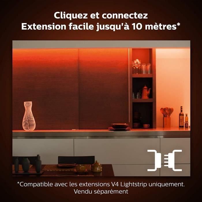 Philips Hue White & Color Indoor Lights Strips Extension 1M, V4, trabaja con Alexa, Google Assistant y Apple HomeKit 4