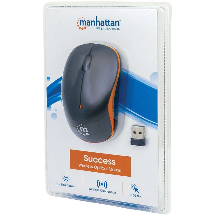 MANHATTAN Maus Wireless Success, optisch, 1000dpi, orange 5