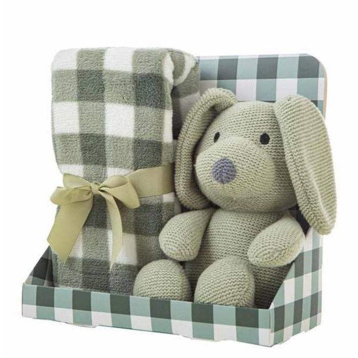 Peluche perro 26 cm con manta a cuadros 90x75 cm - modelos surtidos Peluche perro 26 cm con manta a cuadros 90x75 cm - modelos surtidos