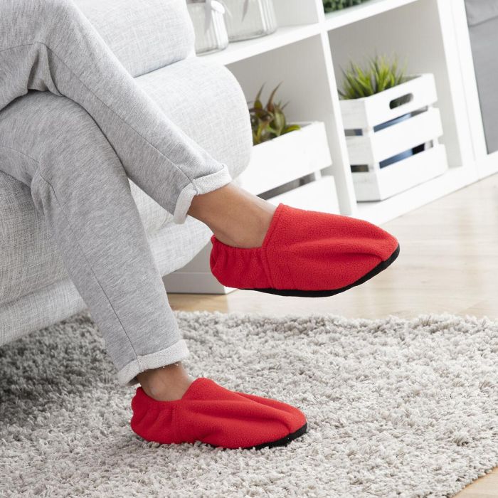 Zapatillas de Casa Calentables en Microondas InnovaGoods Rojo 5 Zapatillas de Casa Calentables en Microondas InnovaGoods Rojo 5