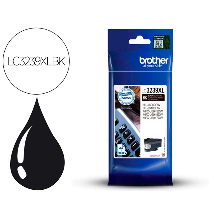 BROTHER Cartucho de tinta negro de larga duracion LC3239XLBK 0 BROTHER Cartucho de tinta negro de larga duracion LC3239XLBK 0