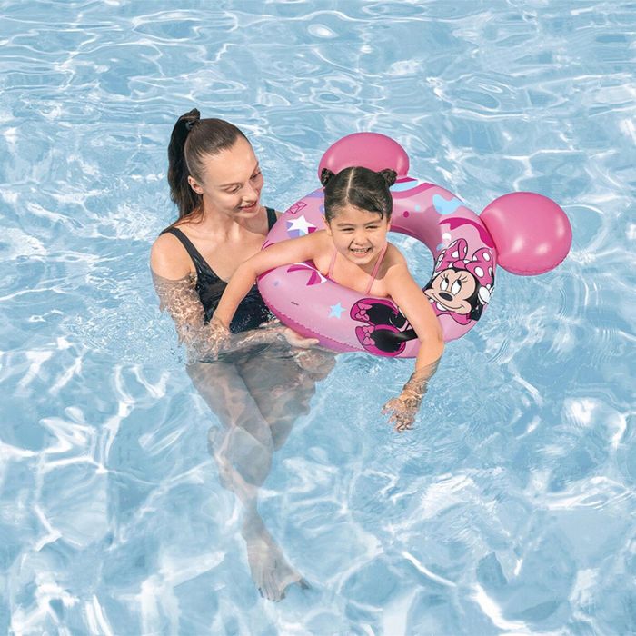 Bestway Flotador Disney Minnie Mouse Con Orejas 74x76 cm +3 a 6 Años Piscina y Playa 09111 1