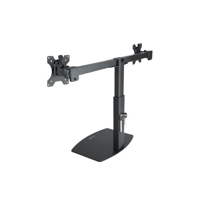 TooQ DB1727TN-B Soporte de Sobremesa para 2 Monitores 17-27" Brazo Pistón Gas Inclinable Giratorio hasta 6kg/brazo VESA 75/100 Negro 1