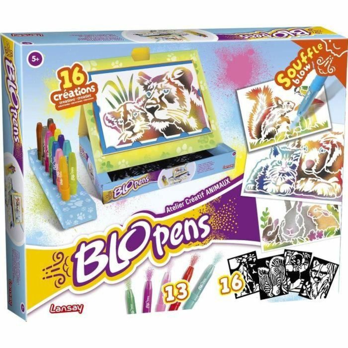 Lansay LAN3181860242407 Blopens Estudio creativo de animales - Juego de dibujo para niños a partir de 5 años