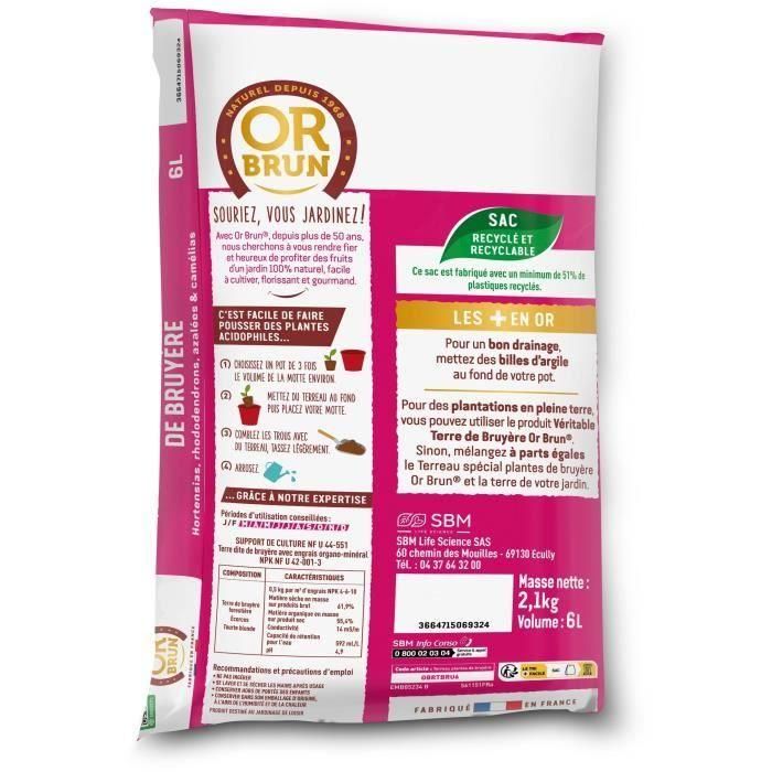 Tierra especial para macetas de brezo - OR BRUN - OBRTBRU6U - 6L - Mejor enraizamiento 1 Tierra especial para macetas de brezo - OR BRUN - OBRTBRU6U - 6L - Mejor enraizamiento 1