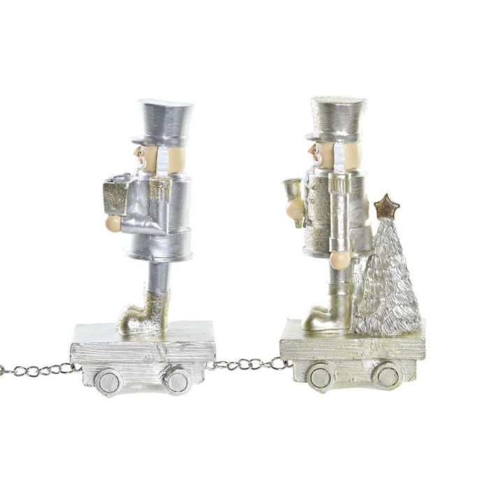 Figura Navidad Moderna DKD Home Decor Dorado Plateado 5 x 12 x 28 cm (2 Unidades) 2 Figura Navidad Moderna DKD Home Decor Dorado Plateado 5 x 12 x 28 cm (2 Unidades) 2