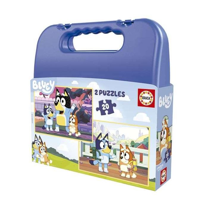 Puzzle 2x20 piezas bluey en maletin 1 Puzzle 2x20 piezas bluey en maletin 1