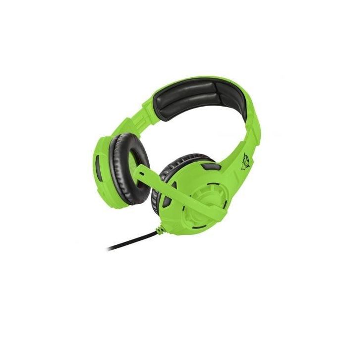AURICULARES CON MICRÓFONO TRUST GAMING GXT 310-SG SPECTRA GREEN - SONIDO POTENTE - ALMOHADILLAS PARA LAS OREJAS - CABLE 1M + ALARGADOR 1M