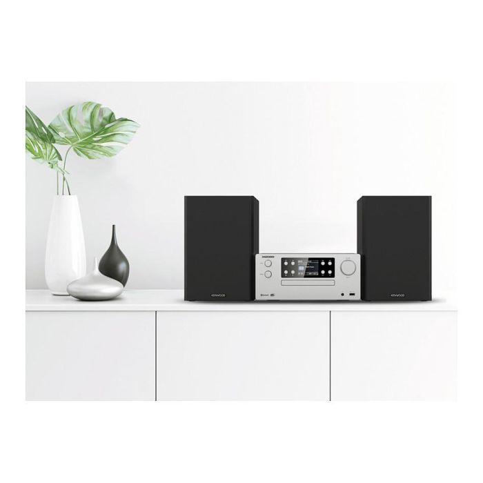 Kenwood M-925DAB-S Microcadena con Radio DAB+ y Bluetooth 5.0, USB, 50W RMS, Altavoces 2 vías, Color Negro y Plata Kenwood M-925DAB-S Microcadena con Radio DAB+ y Bluetooth 5.0, USB, 50W RMS, Altavoces 2 vías, Color Negro y Plata