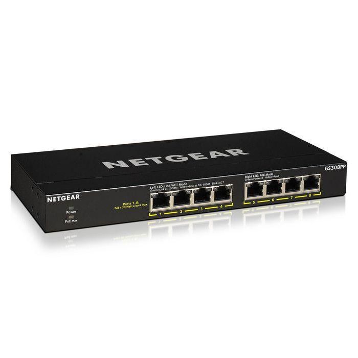 NETGEAR GS308PP 8P RM PoE+ 2