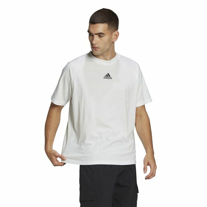 Camiseta de Manga Corta Hombre Adidas Essentials Brandlove Blanco 1 Camiseta de Manga Corta Hombre Adidas Essentials Brandlove Blanco 1