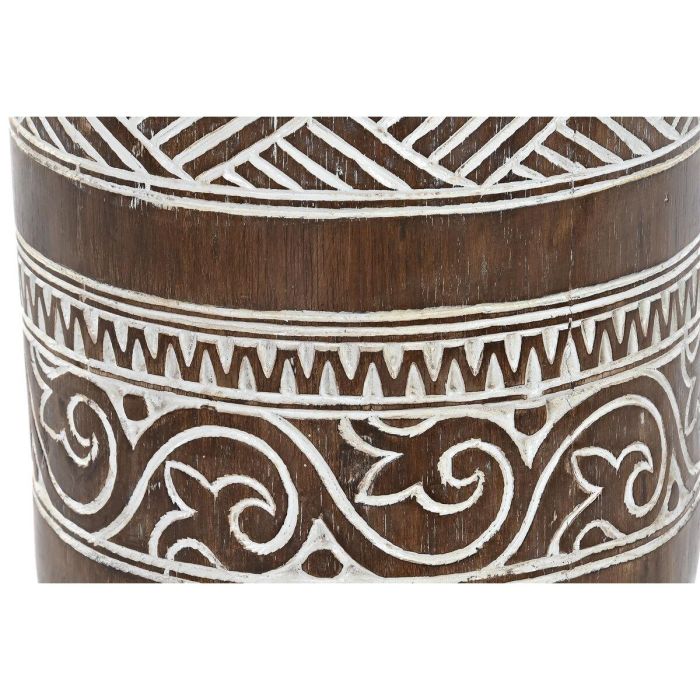 Mesita Auxiliar Balines DKD Home Decor Natural Blanco 29 x 50 x 29 cm 2 Mesita Auxiliar Balines DKD Home Decor Natural Blanco 29 x 50 x 29 cm 2