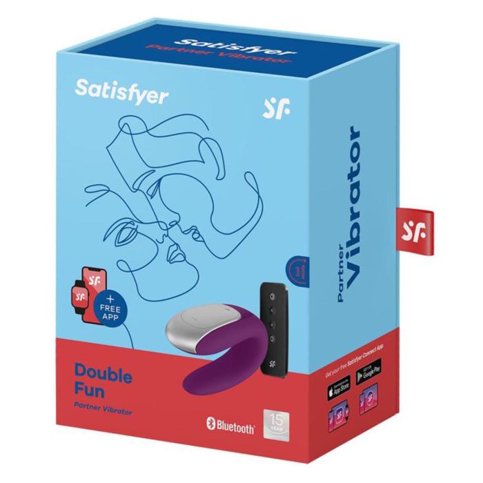 Satisfyer Double fun Vibrador para Parejas Violeta Bluetooth App Satisfyer Double fun Vibrador para Parejas Violeta Bluetooth App